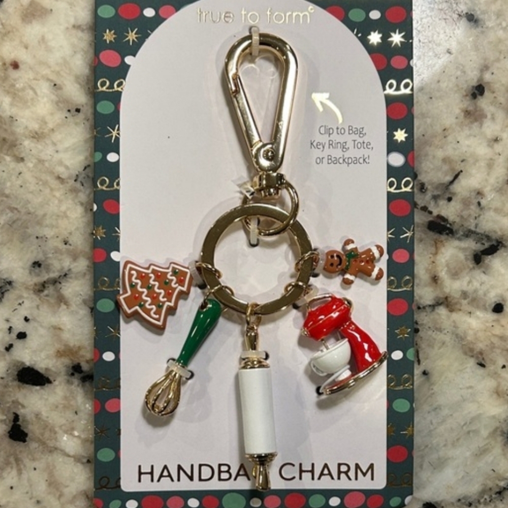 True To Form Gingerbread Man Handbag Charm Keychain HL  M TL